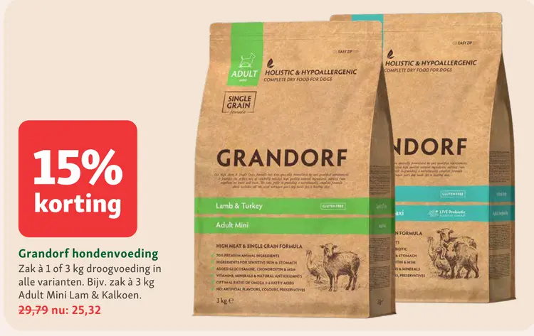Aanbieding: Grandorf hondenvoeding