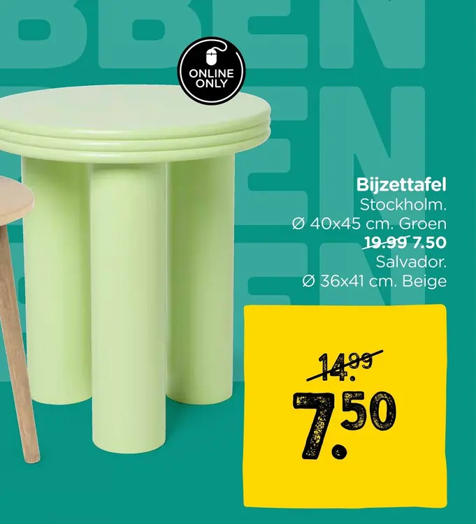 Aanbieding: Bijzettafel