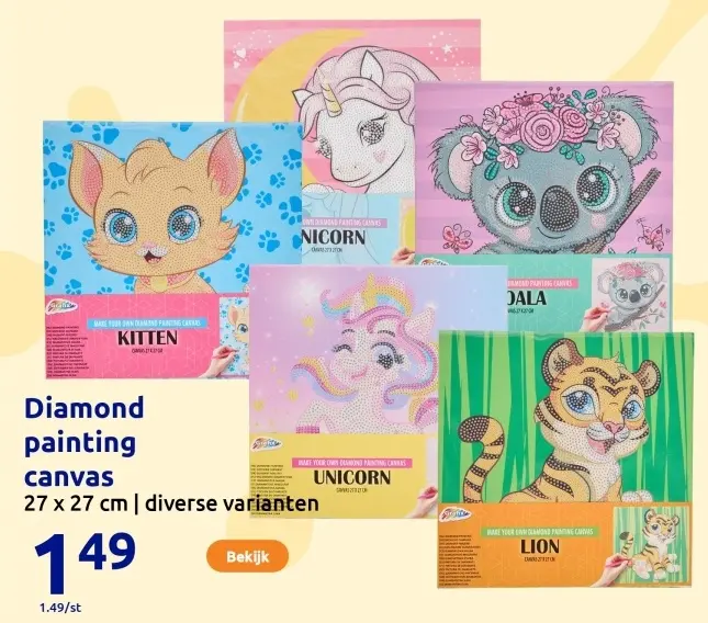 Aanbieding: Diamond painting canvas