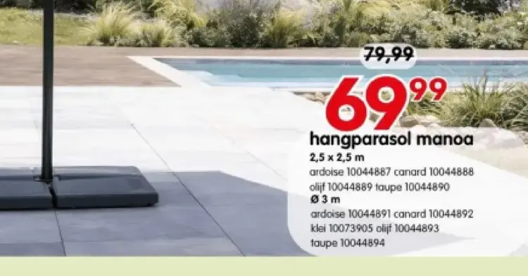 Promotie: hangparasol manoa