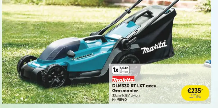 Promotie: DLM330 RT LXT accu Grasmaaier