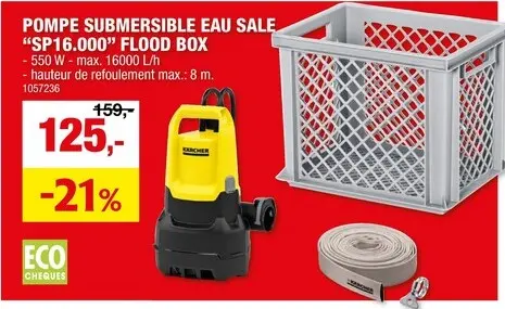 Offre: Kà¤rcher SP 16000 pompe vide-cave 550W eau chargée + Dirt Box