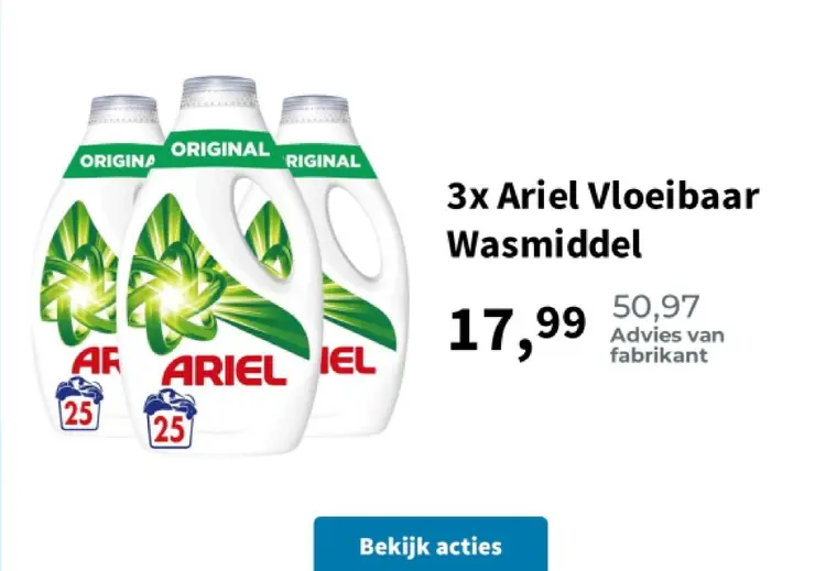 Promotie: Ariel Vloeibaar Wasmiddel