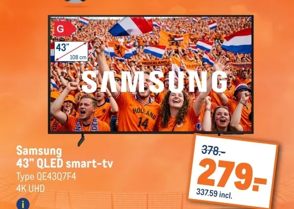 Aanbieding: 43" QLED smart-tv