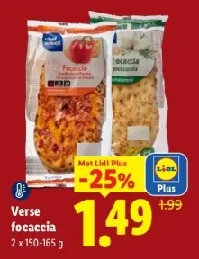 Aanbieding: Verse focaccia