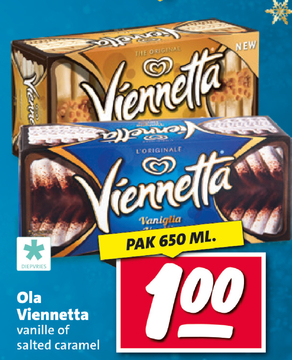 Aanbieding: Ola Viennetta vanille of salted caramel