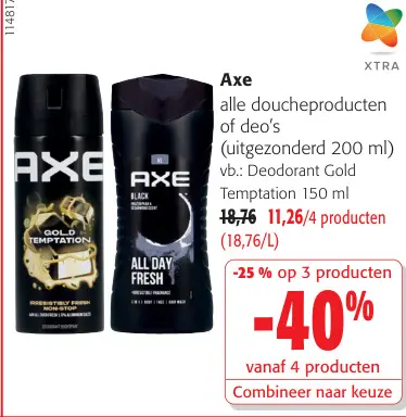 Promotie: alle doucheproducten of deo's