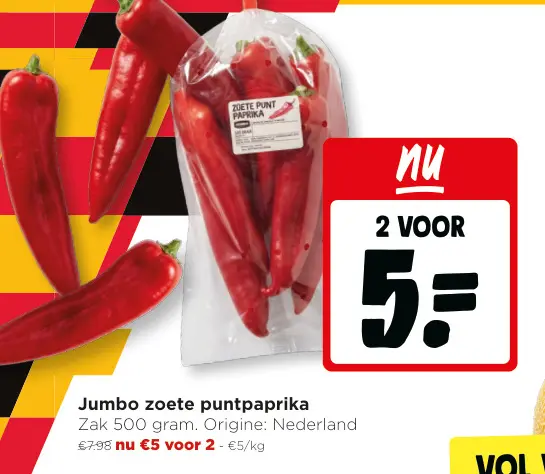 Promotie: Zoete puntpaprika