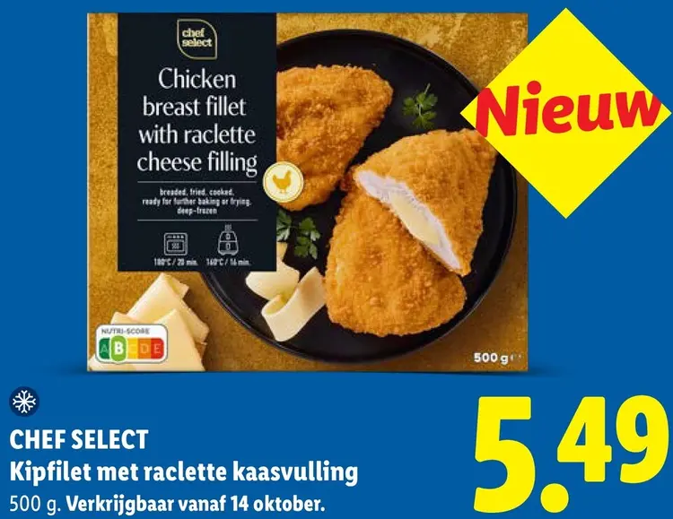 Aanbieding: Kipfilet met raclette kaasvulling