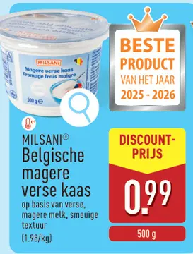 Aanbieding: MILSANI Belgische magere verse kaas