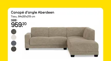 Offre: Canapé d'angle Aberdeen
