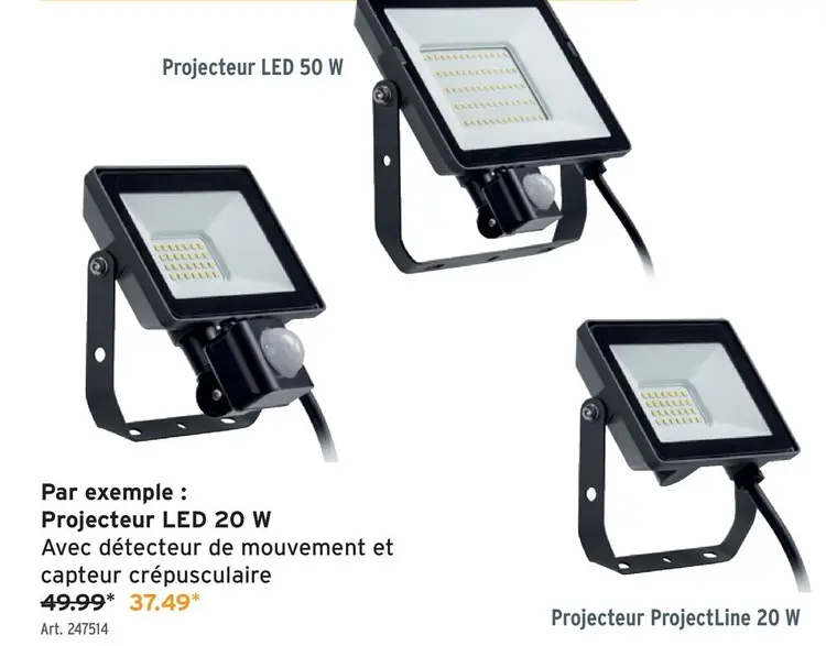 Offre: Projecteur LED 20 W