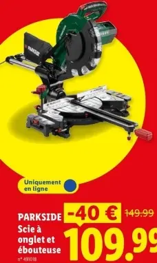 Offre: Scie à onglet et ébouteuse