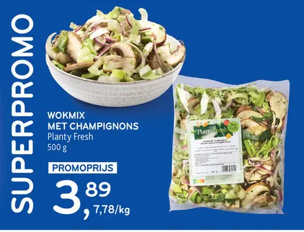 Promotie: Wokmix met champignons