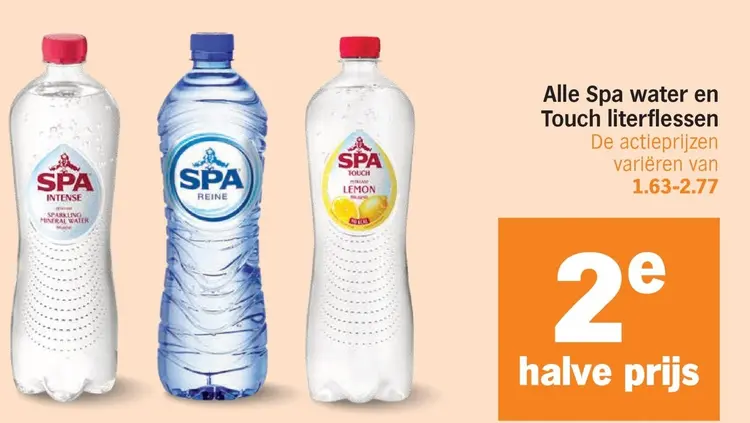 Aanbieding: Water en Touch literflessen