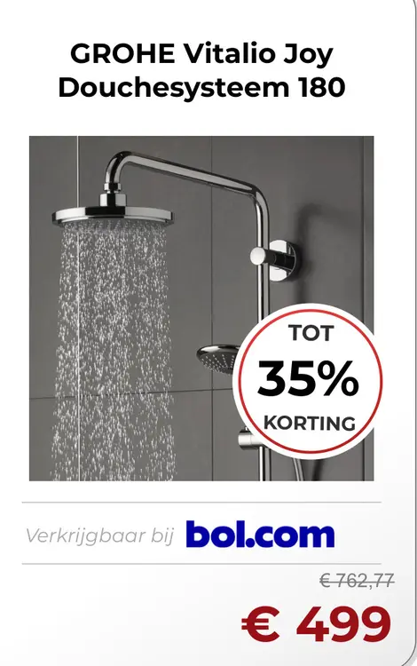 Aanbieding: Vitalio Joy Douchesysteem 180
