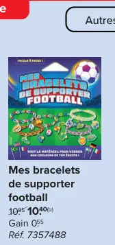 Offre: Mes bracelets de supporter football
