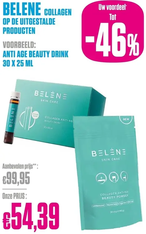 Promotie: Belene Collagen op de uitgestalde producten