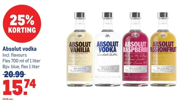 Aanbieding: Absolut vodka