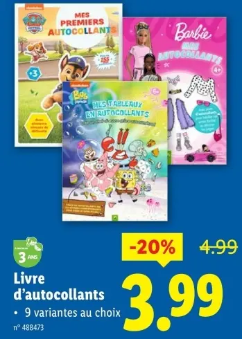 Offre: Livre d'autocollants