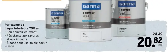 Offre: Lakverf laque