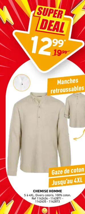 Offre: Chemise homme