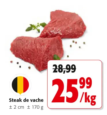 Offre: Steak de vache