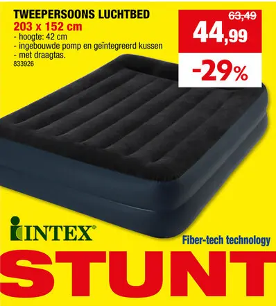 Promotie: Intex Queen Prime Comfort Elevated luchtmatras 203x152 cm