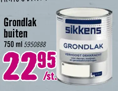 Aanbieding: SIKKENS Grondlak buiten wit 750 ml