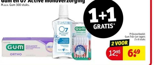 Aanbieding: Gum en O7 Active mondverzorging