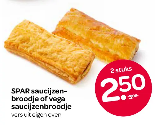 Aanbieding: Saucijzenbroodje of vega saucijzenbroodje