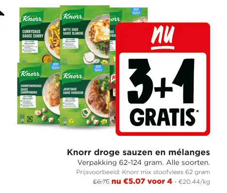 Promotie: Knorr droge sauzen en mélanges