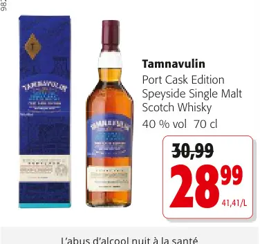 Offre: Port Cask Edition Speyside Single Malt Scotch