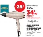 Offre: Sèche-cheveux stardust shimmer htdc pro 2000w
