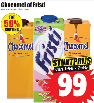 Aanbieding: Chocomel of Fristi