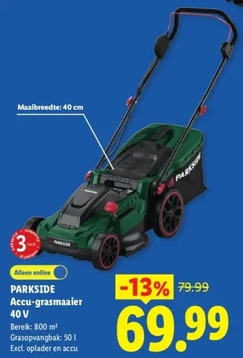 Aanbieding: Accu-grasmaaier 40 V