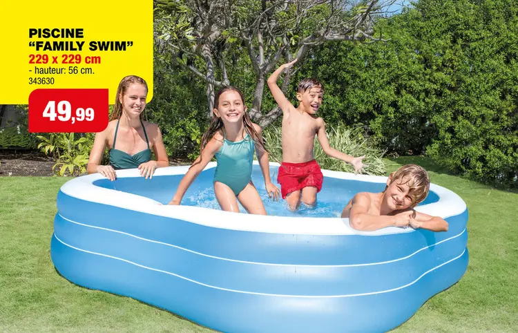 Offre: Intex Family Swim piscine gonflable 229x229x56 cm