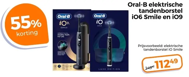 Aanbieding: Oral-B elektrische tandenborstel iO6 Smile en i09