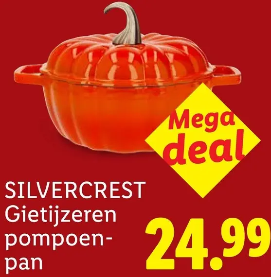Aanbieding: Gietijzeren pompoenpan