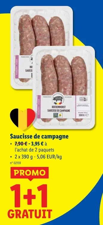 Offre: Saucisse de campagne