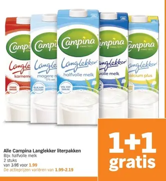 Aanbieding: Alle Campina Langlekker literpakken