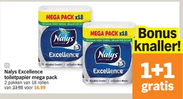 Aanbieding: Nalys Excellence toiletpapier mega pack