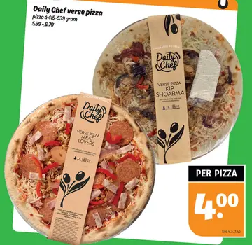 Aanbieding: Daily Chef verse pizza