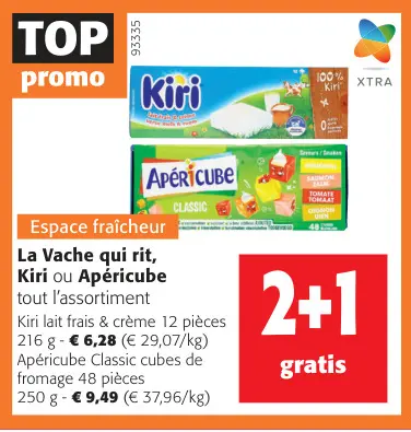 Offre: Kiri lait frais & crème ou Apéricube Classic 
