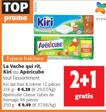 Offre: Kiri lait frais & crème ou Apéricube Classic