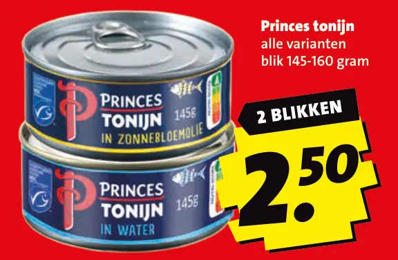Aanbieding: Tonijn in zonnebloemolie of in water