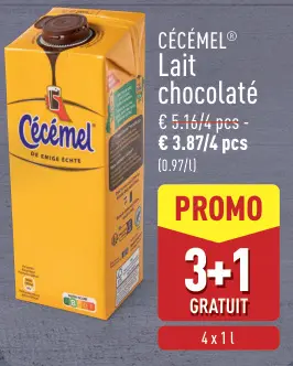 Offre: Lait chocolaté