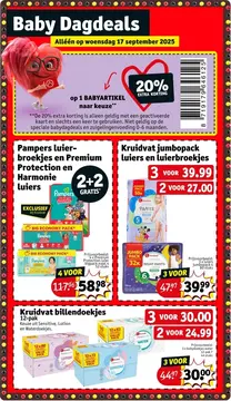 Aanbieding: Pampers luier- broekjes en Premium Protection