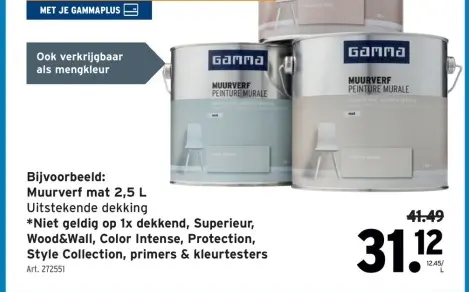 Promotie: Muurverf mat