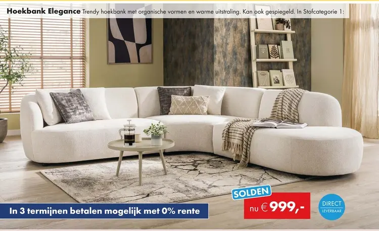 Promotie: Elegance hoekbank